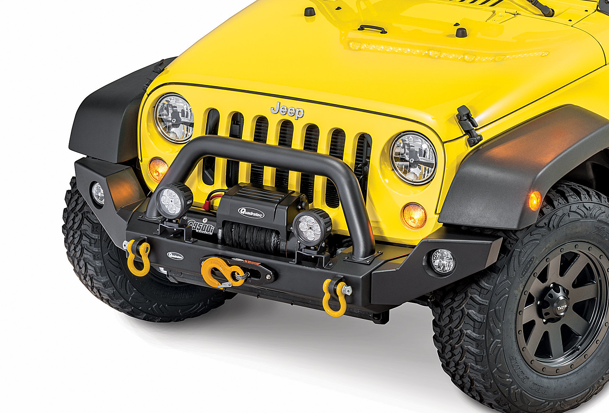 Quadratec Modular Winch Ready Front Bumper & Q9500si Stealth Winch for